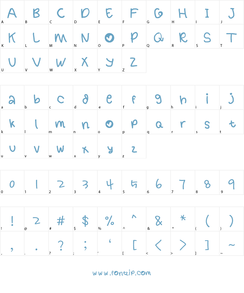 handy font 1 by OUBYC Font Character